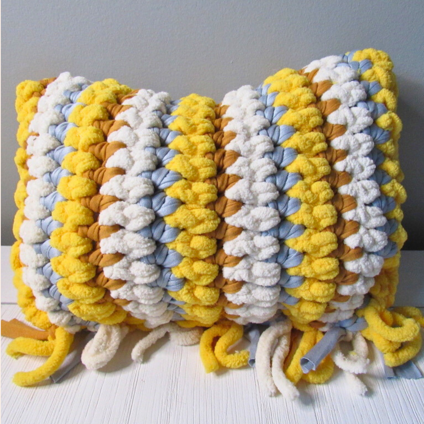 Yellow Cozy Handmade Mini Pillow