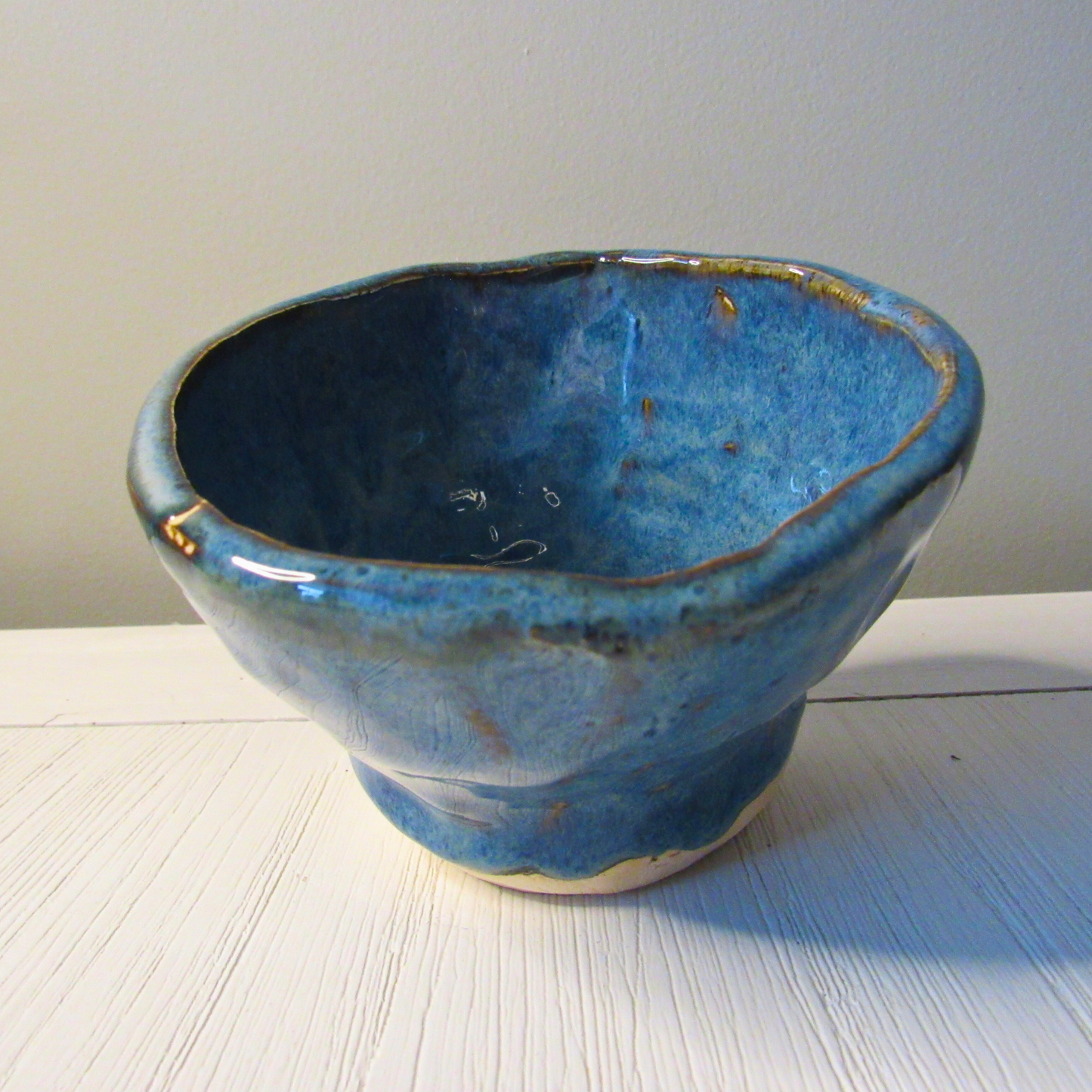 Stoned Denim Crag Vessel – Handmade Sculptural Pinch Pot