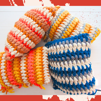 handmade crocheted baskets