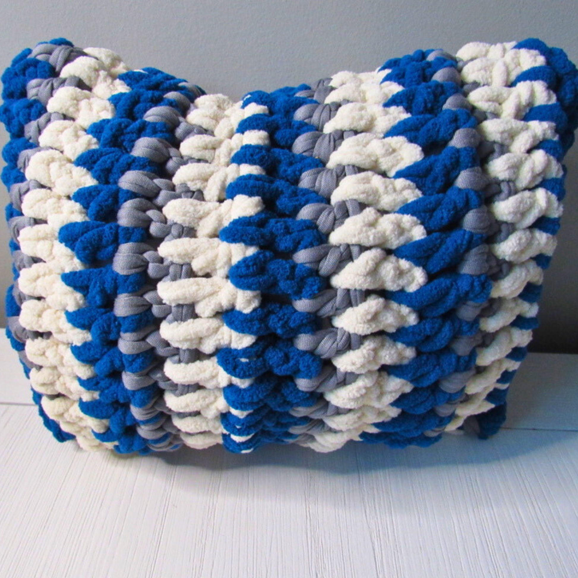 Blue Cozy Handmade Mini Pillow