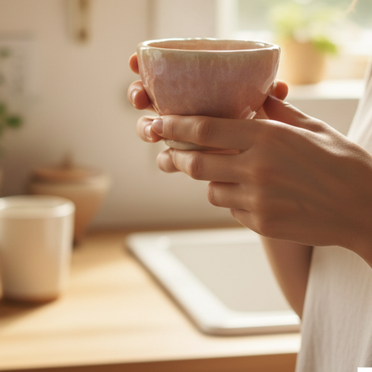 Ceramic Sipper Cup - Handmade Pottery Cup
