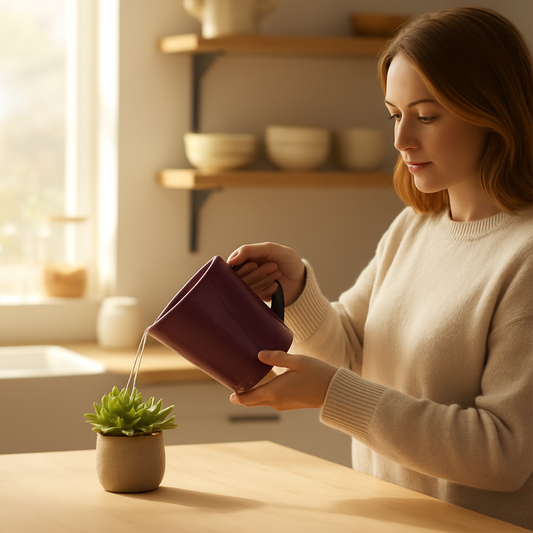 Royal Purple Watering Vase - Handmade Pottery Vase