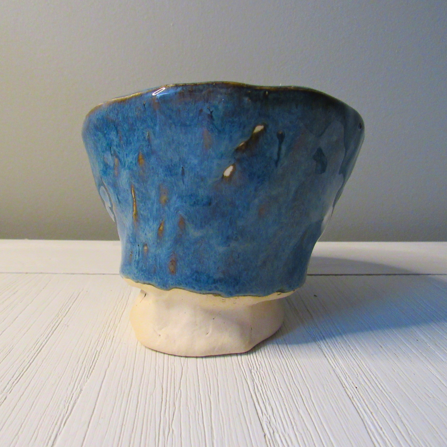 Stoned Denim Crag Vessel – Handmade Sculptural Pinch Pot
