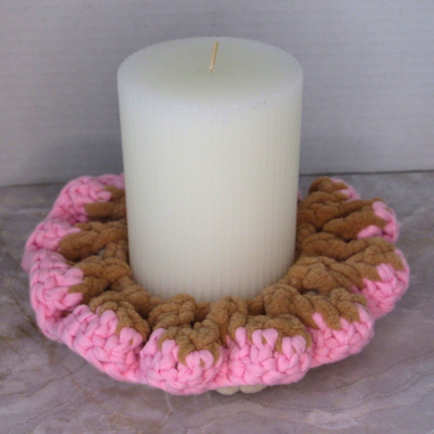 Cozy Flower Pedestal Basket - Crocheted Functional Basket