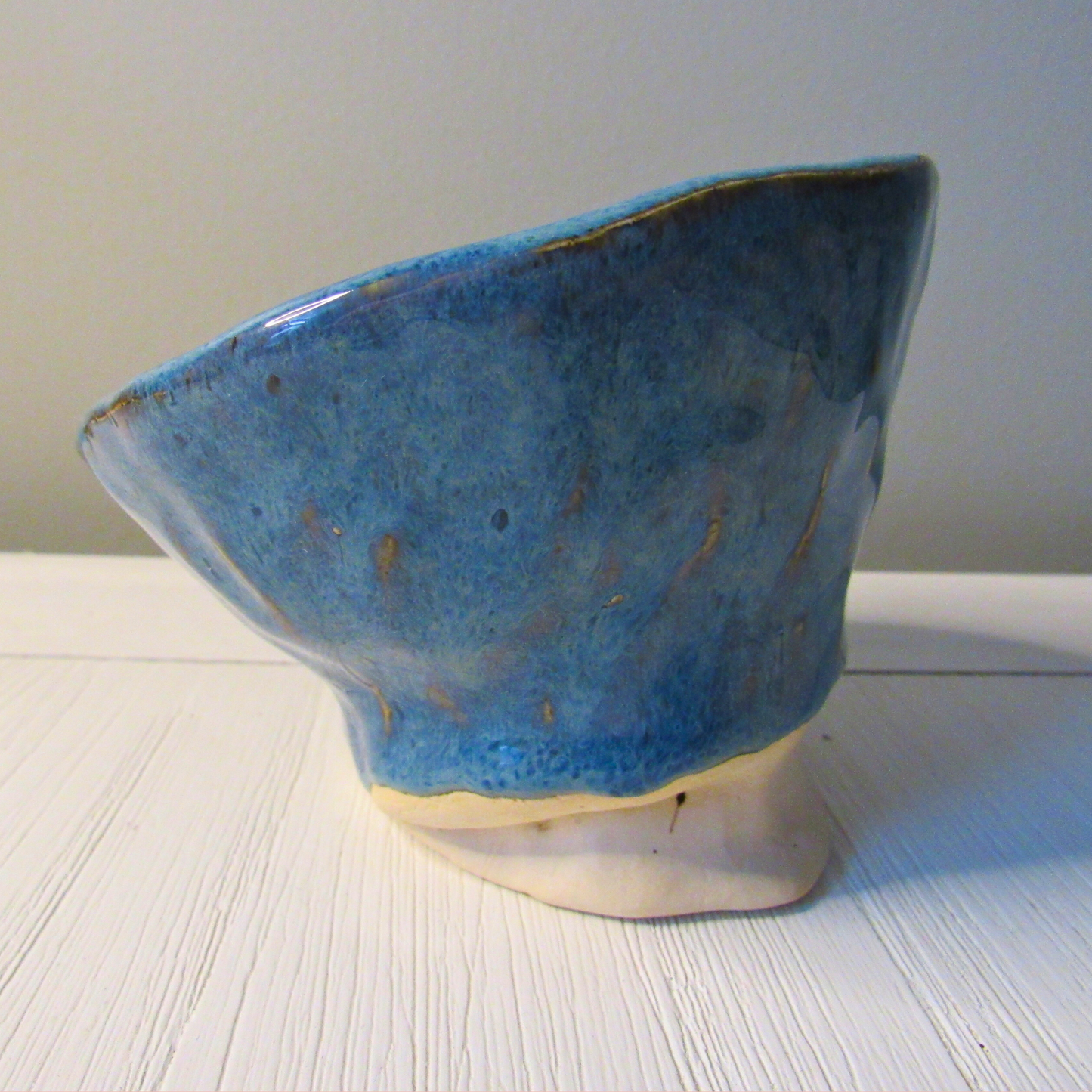 Stoned Denim Crag Vessel – Handmade Sculptural Pinch Pot