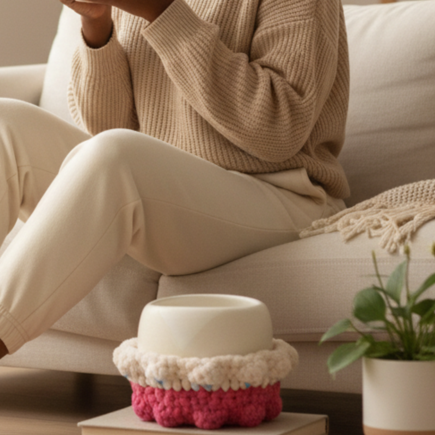 Cozy Mini Pedestal Functional Decorative Basket