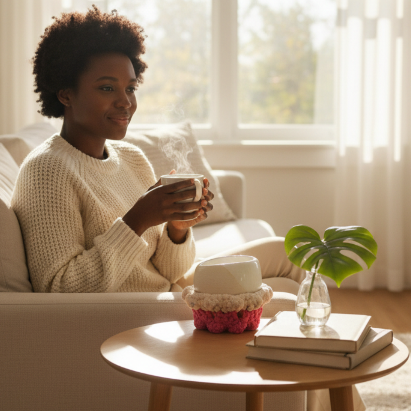 Cozy Mini Pedestal Functional Decorative Basket