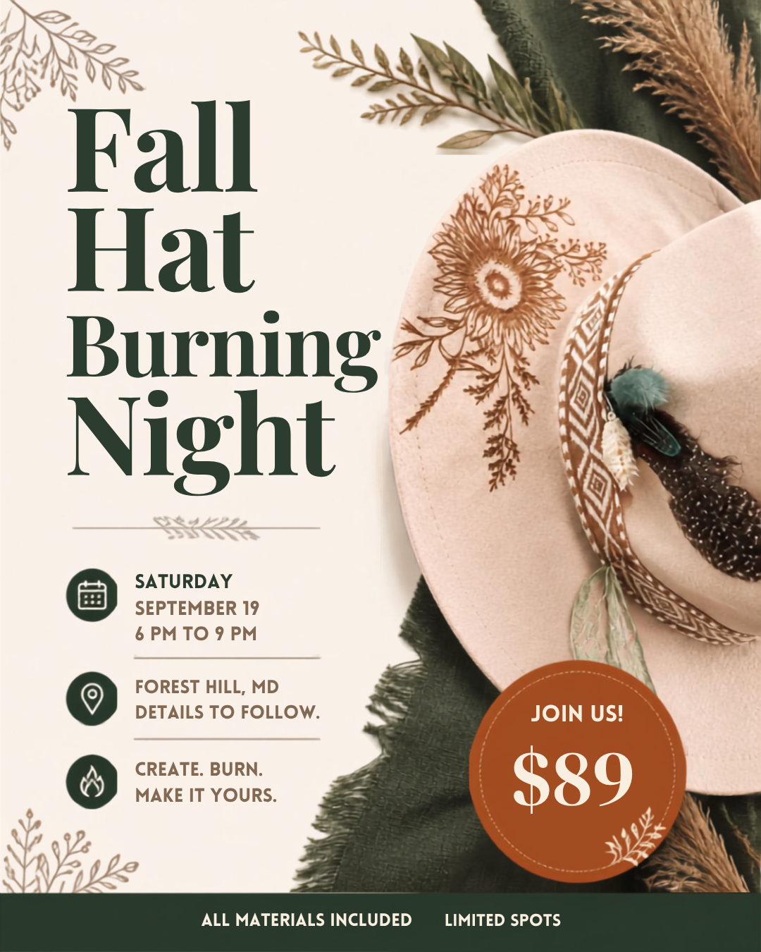 Fall Hat Burning Night - September 19